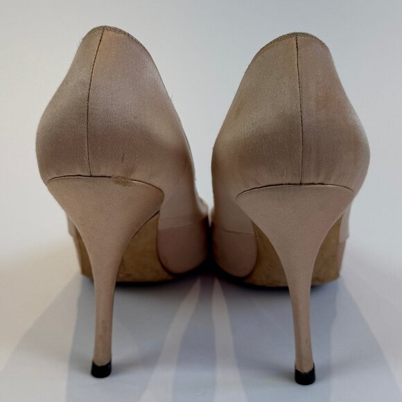 Manolo Blahnik BB Satin Dusky Pink and Champagne Pumps, Size 40EU - Picture 6 of 16